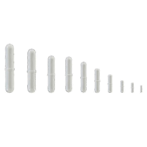 10 stk PTFE Magnetisk Røreren Mixer Rør Stang Spinbar Rør for Lab Bruk Hvit Farge