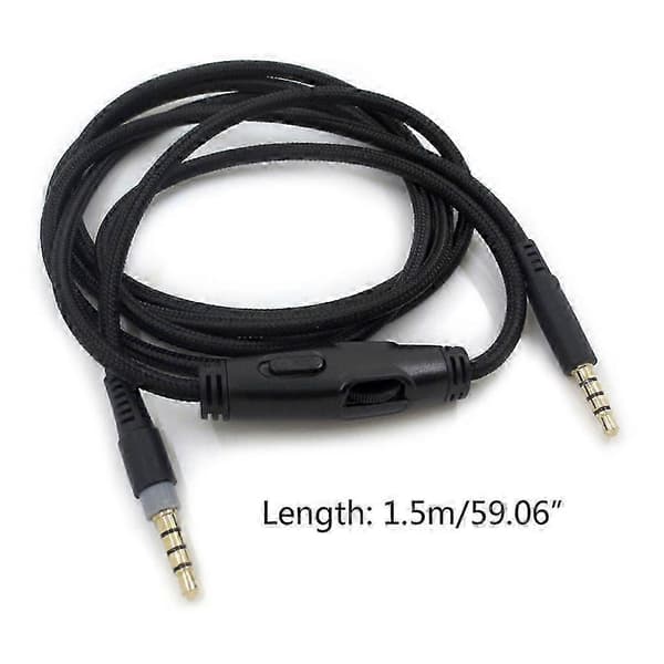 Lydkabel Hovedtelefoner Udskiftning 3,5 mm 1,5 M Lang 60 tommer til HyperX Cloud/Cloud for Alpha Kabel Forlængerkabel