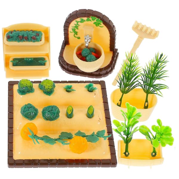 1 Set Miniatyr Åkermark Ornament Mini Åkermark Modell Simulering Växt Mini Husdekorationer