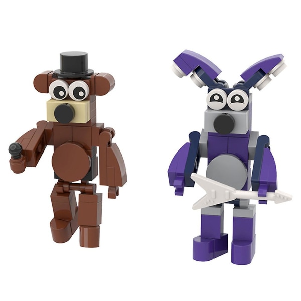 5 stykker/sett Fem netter på Freddy's Building Block Toy, Horror Fnaf Game Action Figurmodell Leketøy