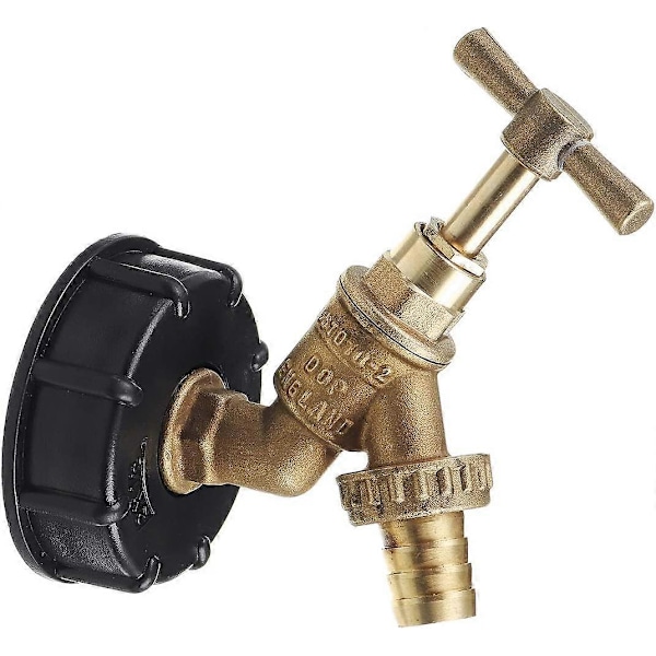 MYAMIA Vanntankadapter 1/2 Tomme S60X6 IBC Kranuttak Erstatningsventil Kobling for Hagevannkobling