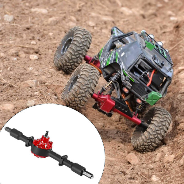 1 Sett Metall Bakaksel med Stålgear For D12 B14 B24 B16 B36 C14 C24 C34 C44 Rc Bil Oppgradering