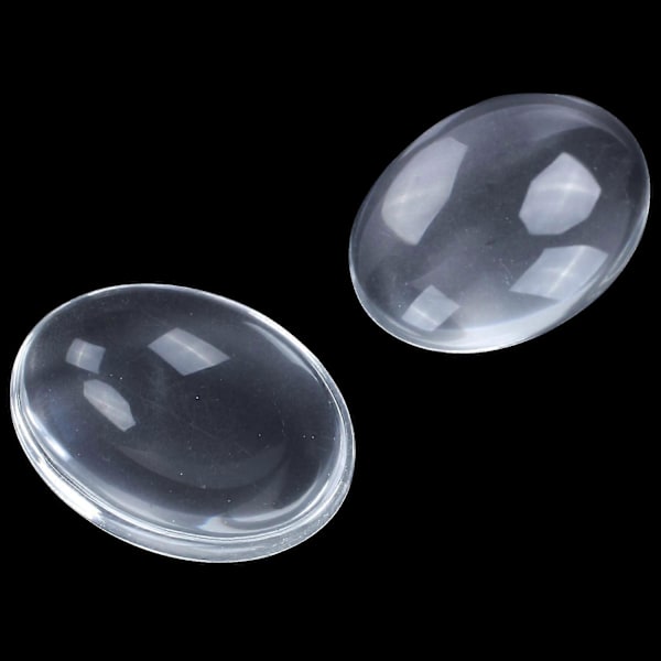 10 stk. Oval Krystal Transparent Klar Glas Cabochon Dome Dekor 30x40mm-haoyi