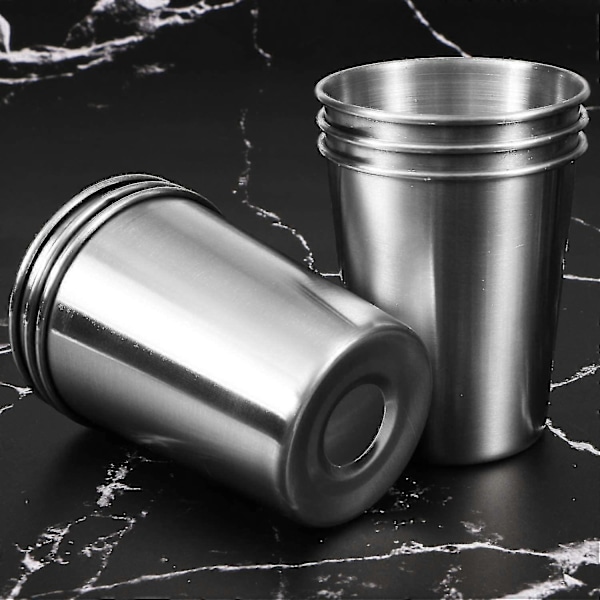 6-pack 230 ml rostfria, splittringsfria pintglas i metall