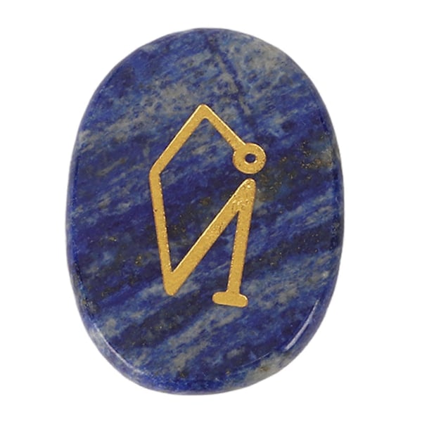 Graverede Palmesten Polerede Runde Bærbare Lomme Balancestene til Reiki Healing Meditation Lapis Lazuli
