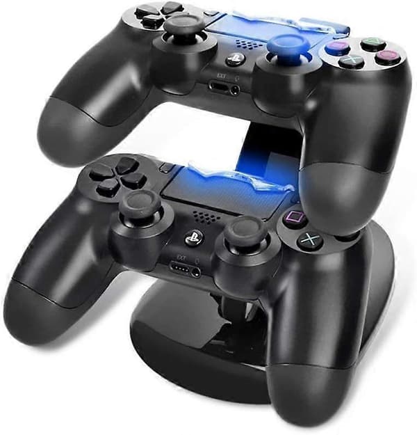 Controller Oplader Kompatibel til PS4, ZB ZealBoom Playstation 4 Spil Dualshock 4 Dock Oplader Stand Holder til PS4, PS4 Slim, PS4 Pro Controller
