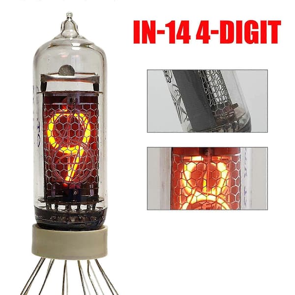 IN-14 Nixie Rør Ur Sæt - Retro Bordtermometer & Ur med Autentisk Kold Katode Display