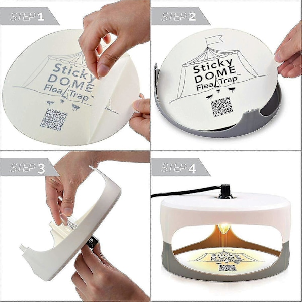 4 stk. erstatningspærer E12 7w lyspærer for Sticky Dome Sticky Flea Trap Killer XH
