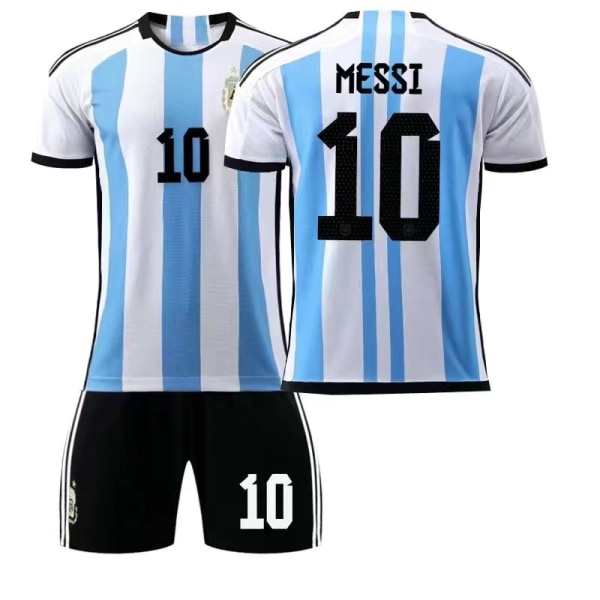 MIA MI Messi Camiseta No10 Fotbollströja Boy Kid T-Shirt Set Vuxen Sportkläder Tjej Sportdräkt Skyddskläder Cosplay Kit D3 22