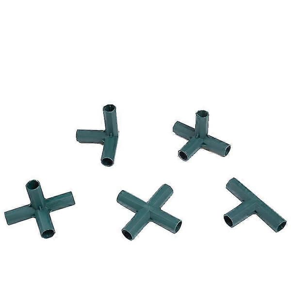 12-pack 16 mm 3-vägs PVC-kopplingar för kraftig växthusram