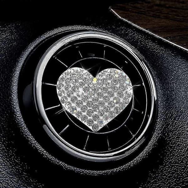 2-pakning Bilventilklips-smykker, Krystallbil-diffusorventilklips, Rhinestone Oljediffusorventilklips