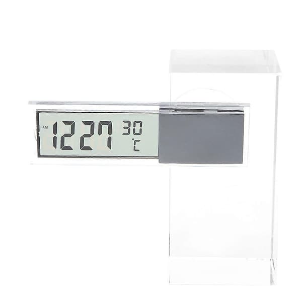 Mini 2 i 1 LCD Digital Bil Lastebil Klokke + Termometer m/Sugekopp
