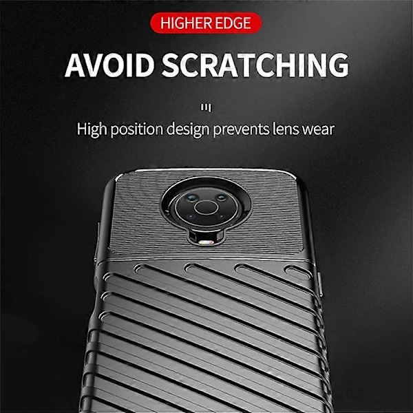 Thunder Series Twill Textur Mjukt TPU-skal Kompatibelt med Nokia G10 / G20 Black