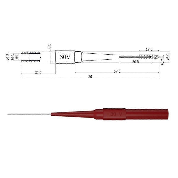 Kraftig Test Kit Wire Threading Probe Isoleret Wire Threading Clip Kit Break-Free Test Krog Alligator Clip A