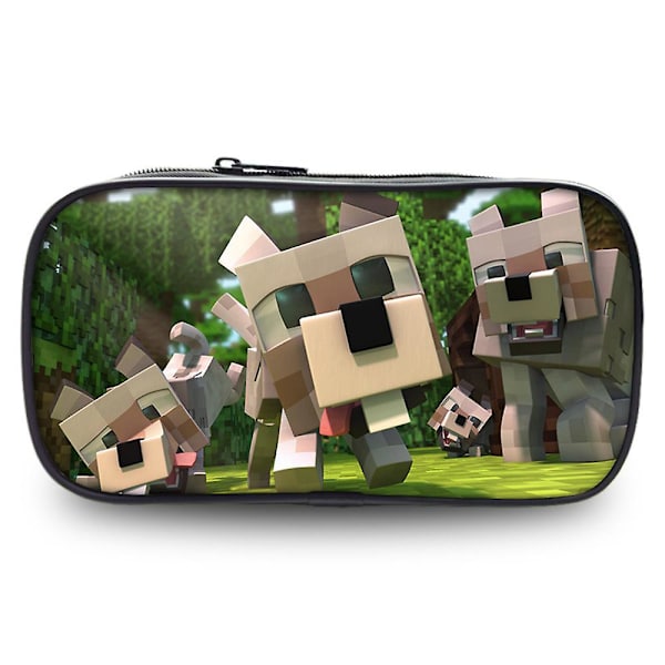 Lasten Minecraft printed case kynäpussi vetoketjukassi Lahjat C