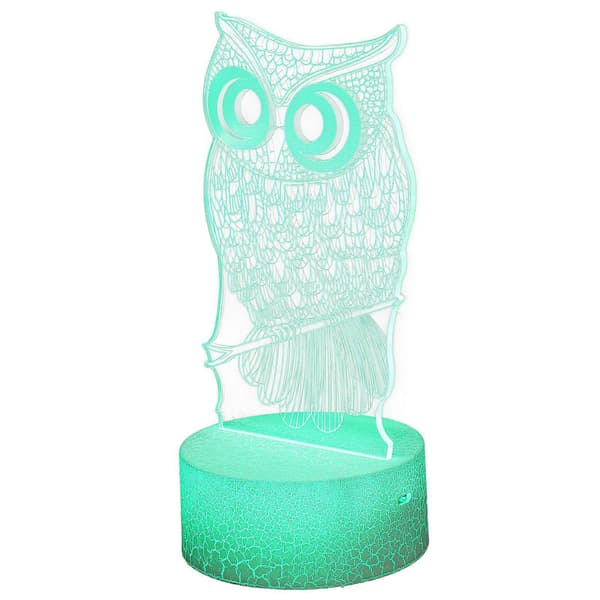 Sovrum Uggla Dekor Lampa 3D Stereoskopisk USB-driven Färgskiftande 1 Set