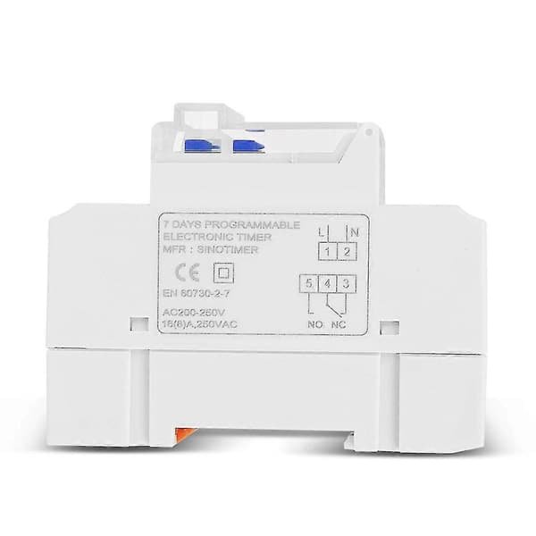 Sinotimer Tm919a-2 Programmerbar Digital Tidbryter Relé Timerkontroll Ac 220v 16a Din Skinnemontering