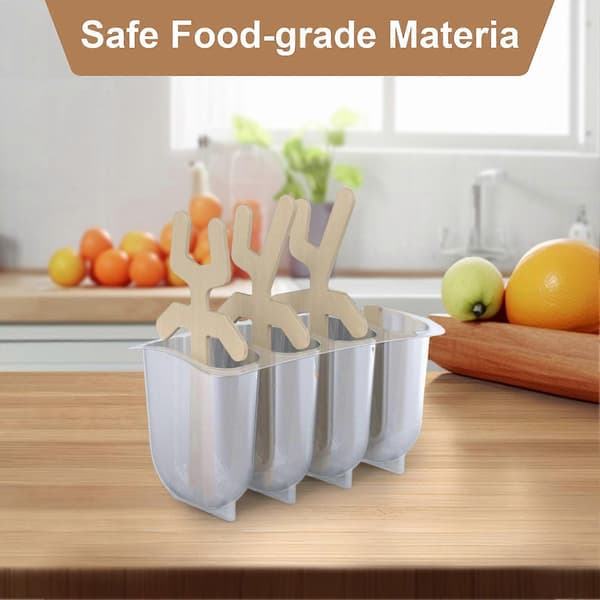 Isform Ispindemaskine BPA-fri 4-hulrumsdesign Nem afstøbning Ispindeform til sunde snacks