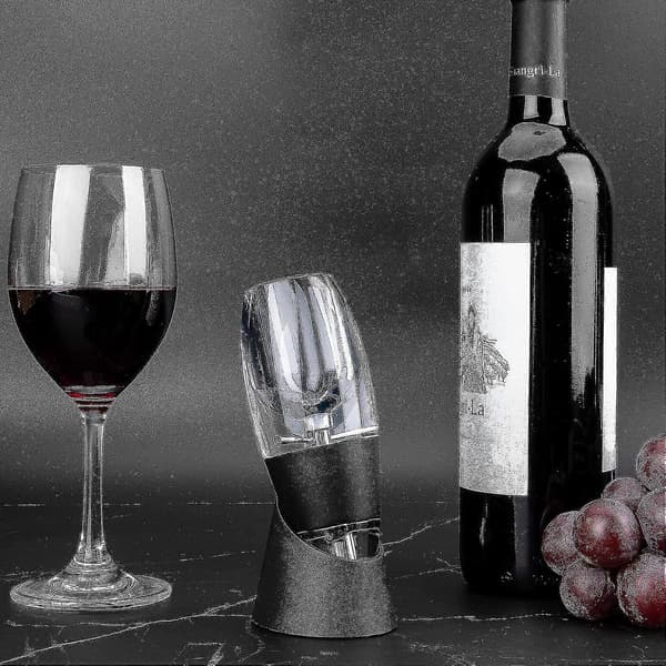 Vinlufter Vinkaraffelstativ, Premium Vinkaraffel