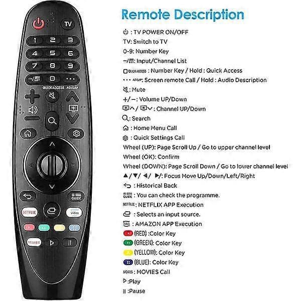 LG Magic Remote kompatibel med LG Oled Nanocell 4k Uhd-modeller