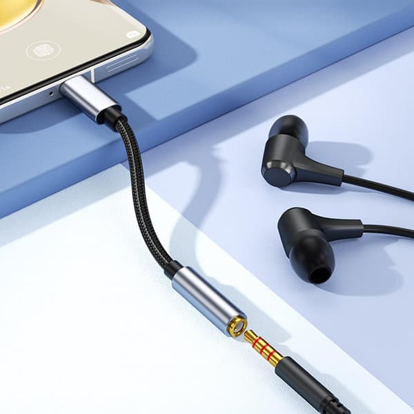 USB Type C til 3,5 mm hun hovedtelefon jack adapter 15 cm længde adapterkabler