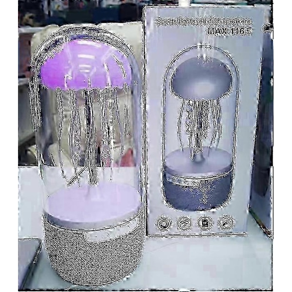 Mini Portabel Jellyfish Bluetooth-högtalare - Färgglad Stämningslampa Dekorativ Nattlampa Gåva för Hem, Kontor och Resor