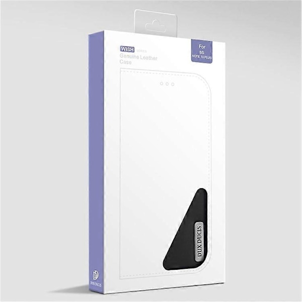 DUX DUCIS Wish Series Kompatibel med Samsung Galaxy Note 10 / Note 10 5G Plånboksfodral Äkta Läder Black