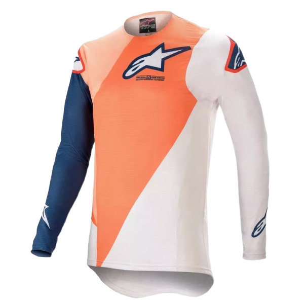 Sommer En stjerne udendørs sportscykel motorcykel langærmet downhill jakkesæt åndbar T-shirt style 2 L