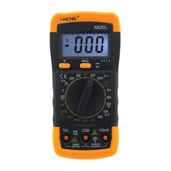 Digital Voltmeter Amperemeter Måler Auto Range Digital Elektrisk Måler Måler AC/DC Strøm Spænding Modstand Kapacitet Temperatur