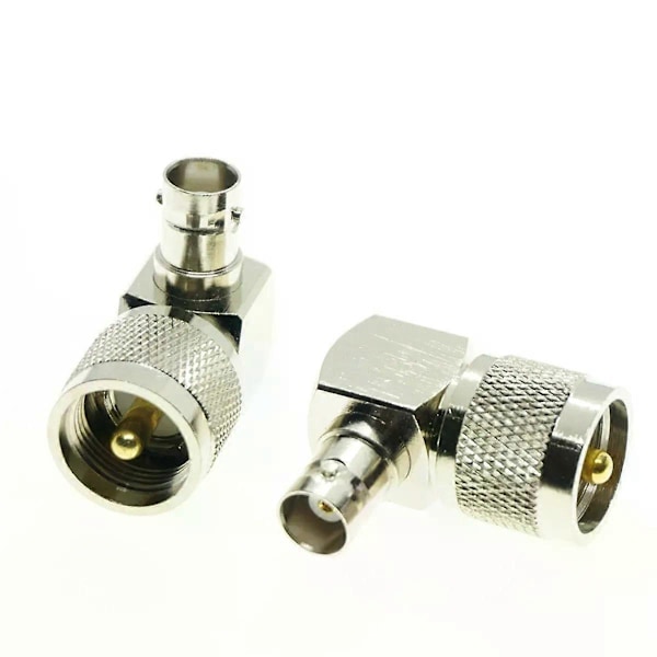 1 stk. høykvalitets Q9 BNC hunn til UHF PL259 SO239 PL-259 SO-239 hann 90 graders rettvinklet kontakt messing RF-kontaktadapter