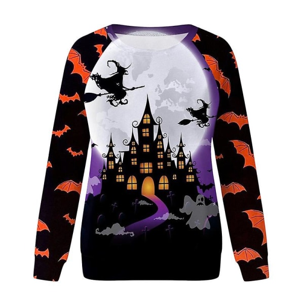 Halloween Puserot Naisten Syksy Kurpitsa Pitkähihaiset Paidat Pusero Pumpkin Graafinen printed Crewneck Pusero style 3 4XL