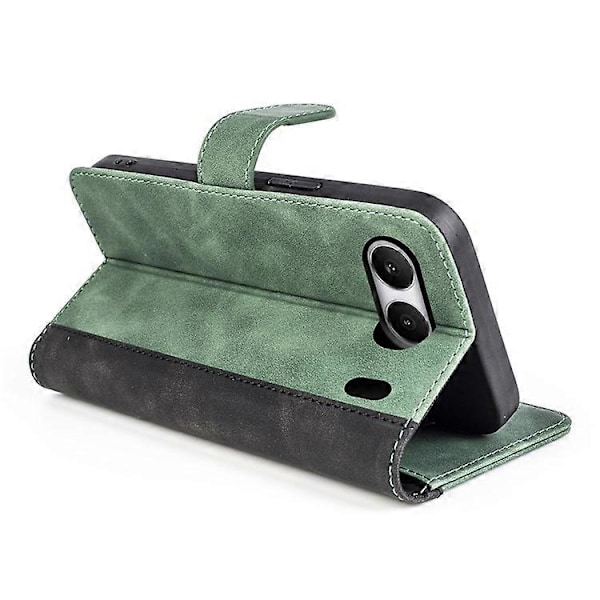 Yhteensopiva OnePlus Nord 4 Lompakkokotelo Nahkainen Puhelinkuori, Liitosväri Green