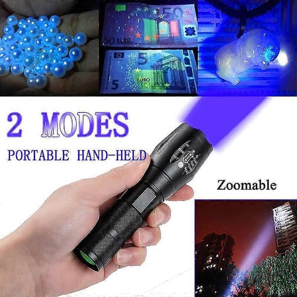 Super Bright UV Lommelygte Ultraviolet Lommelygte Blacklight Lampe Led