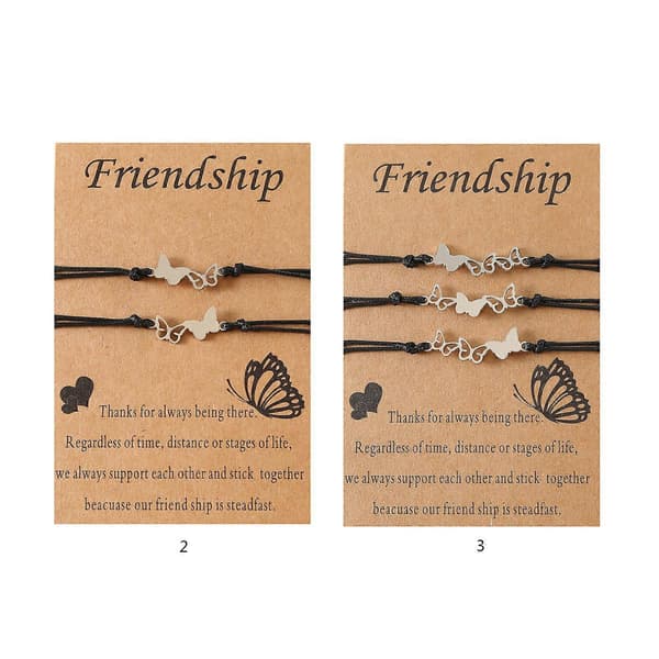 for Creative Rustfrit Stål Sommerfuglformede Flettede Armbånd 2 stk./3 stk. Sæt