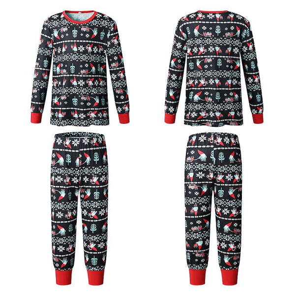 Hem Matchande julpyjamas Nyhet Ugly Snowflake Print Pyjamas Holiday Pyjamas Set Kid XL