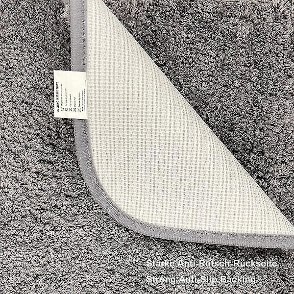 Badrumsmatta Halkfri 50 X 80 Cm, Mjuk Badrumsmatta i Mikrofiber, Mjukt Badrum