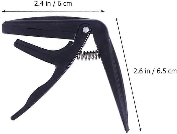 Professionell Ukulele Capo Enhands Snabbväxel Ukelele Capo Zinklegering Gitarrdelar Tillbehör (Svart)
