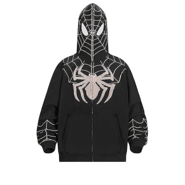 Spiderman hupullinen paita miehille Naisten printed hupullinen takki Streetwear paras lahja jouluksi Black L