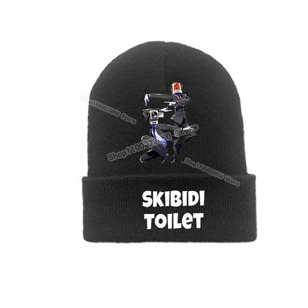 Skibidi WC Villahatut Sarjakuva Anime Päähineet Street Outdoor Hot Game Neulottu cap Tytöt Aikuisten Joulujuhlalahjat qtg1051S-CSR52X12 adult(11-35y)