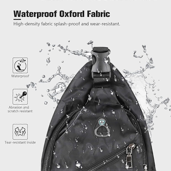 Sling Crossbody -reppu Nintendo Switch/Lite/OLED:lle, kannettava vedenpitävä olkalaukku/rintalaukku NS-konsolille, musta
