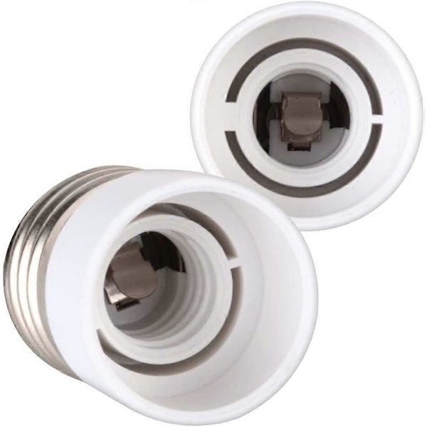 4x sokkeladapter - E27 til E14 sokkelkonverter - E14 lampeholderadapter for LED halogenpære