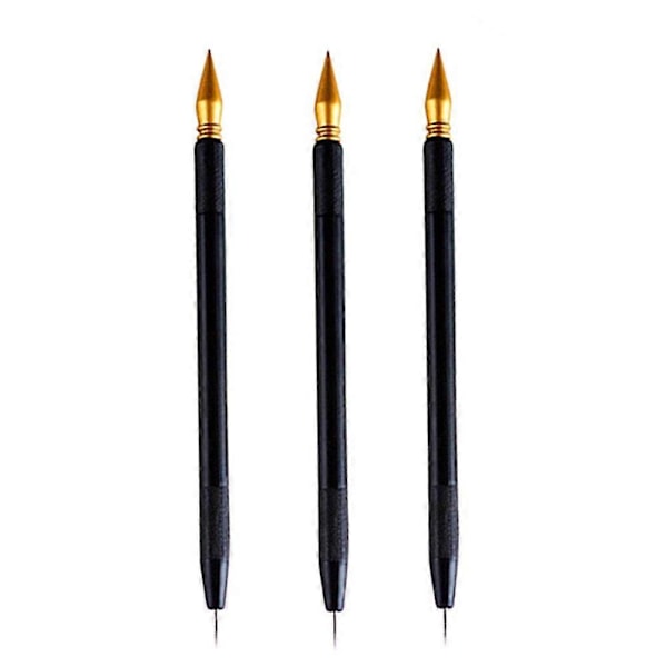 3 stk. Skrape Maleri Penner Skisse Kunst Tegning Skrape Penn Stylus Penner (Svart)