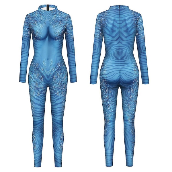 Snabb leverans Film Avatar The Way Of Water Alien Cosplay 3d Jumpsuit Kvinnor Män Avatar Cosplay Kostym Halloween Zenti Party Bodysuit B142 254 S