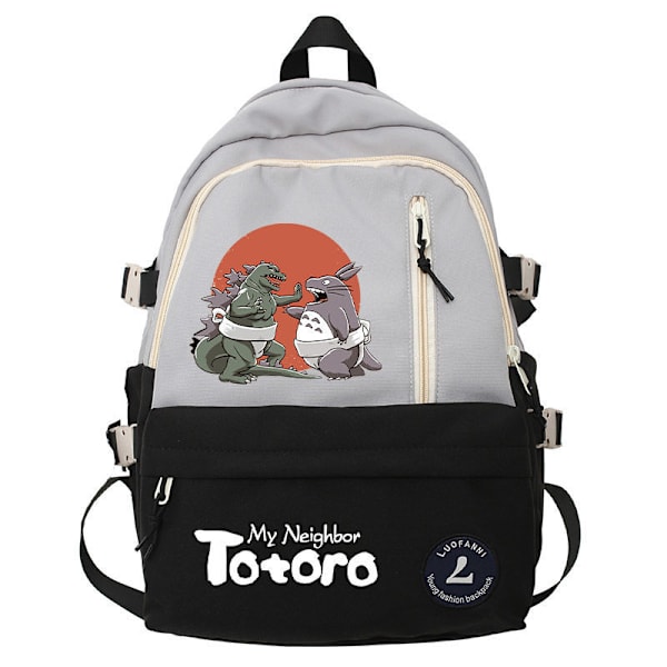 Ghibli Totoro Pojkar Flickor Skolböcker Väskor för tonårsflickor Kawaii College Student Bokväska Ryggsäck Kvinnor Laptop Ryggsäck style 6