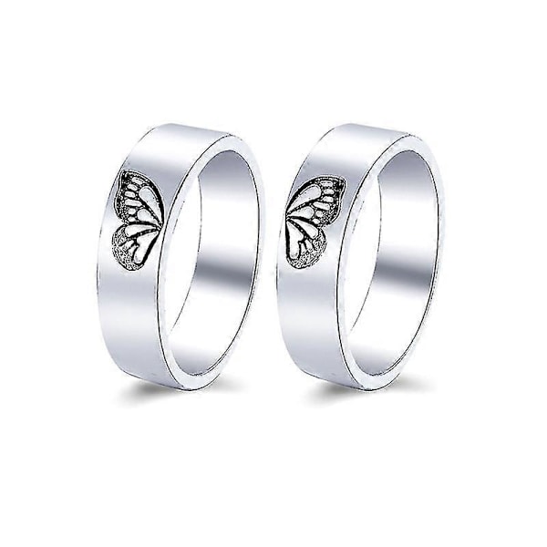 Trendikkäät Punk-sormukset Alloy Butterfly Stacking Ring Opiskelijoille Teineille Siskolle 2 kpl