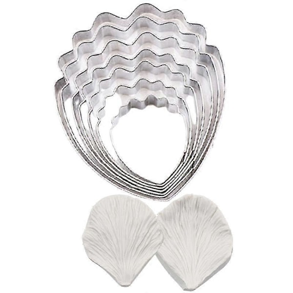 9 st/set Kakform Blomblad Form Bakform