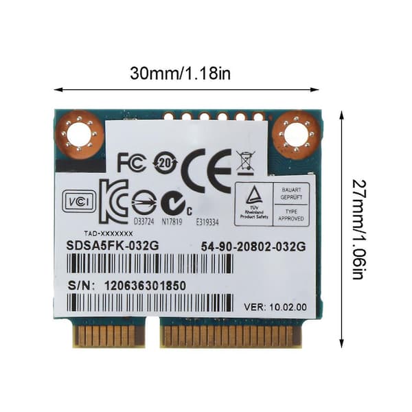 Halv størrelse MSATA 32G SDSA5FK-032G adapterkortkonverter til pc-computer