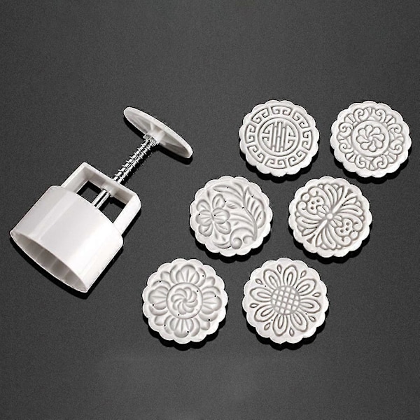 100g Månkaksform med 6st Blomstämplar Handpress Månkaka Bakverk