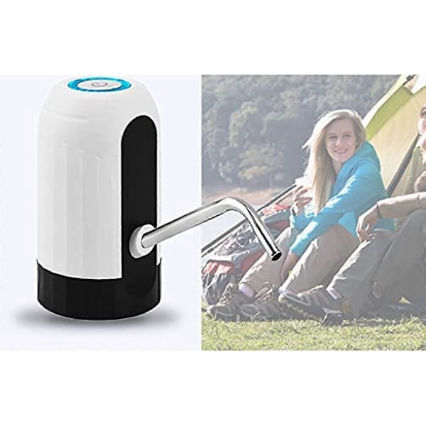 Elektrisk Vann Dispenser Automatisk Drikkevannspumpe USB Oppladbar Vannflaskepumpe for Hjemmekontor Universell