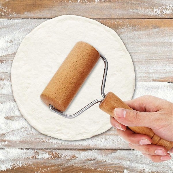 T-formet kagerulle, fondant bageri til køkken pin kageværktøj dejrulle træ multifunktion cookie pizza rulle pasta hånd chapati(1)